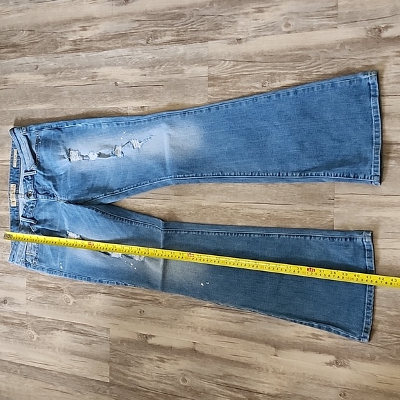 Guess Bootcut Distressed Jeans, Light Blue, Size 29 - Picture 11 of 13